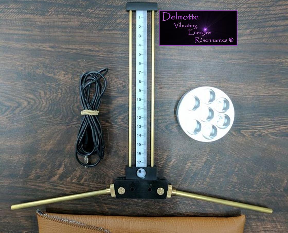 Lecher antenna in brass and carbon with very precise cursor, magnetized rod and all accessories