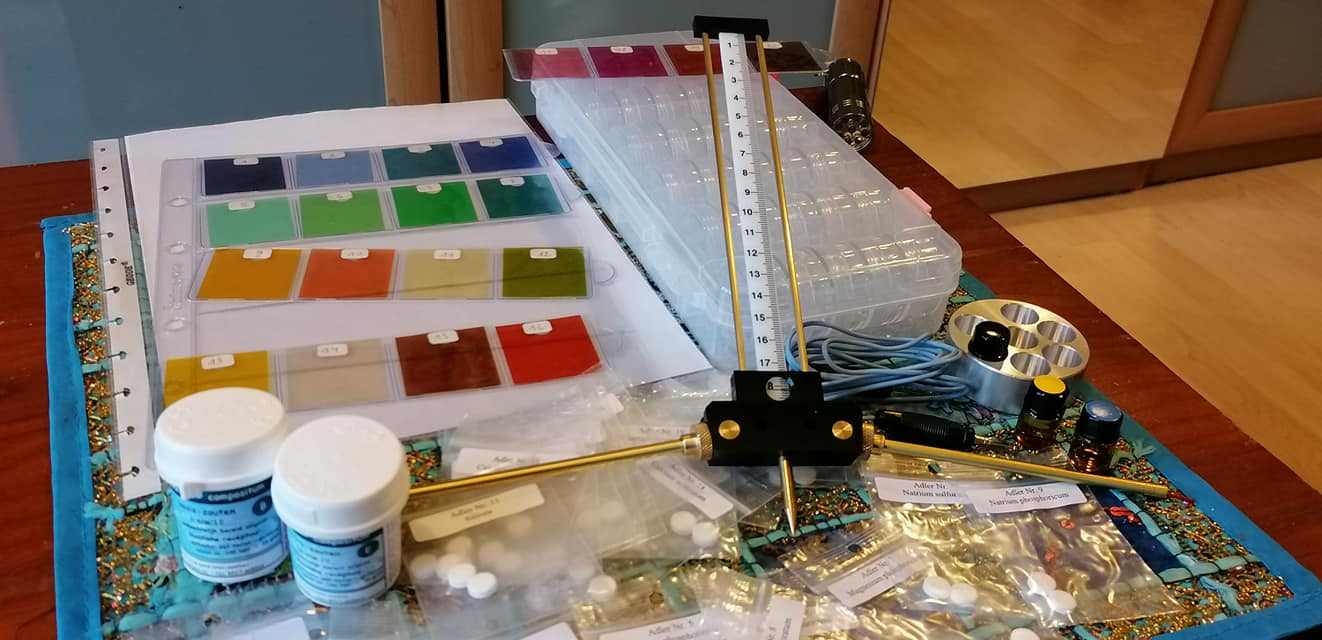 Work in progress: Lecher antenna and colours harmonies and Schuessler Salts