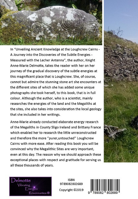 Backcover book about the energies at the Loughcrew Cairns