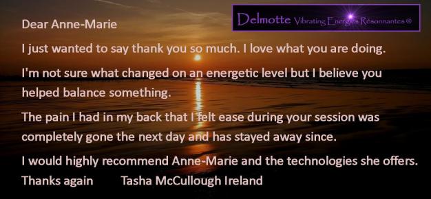 Testimonial Lecher antenna treatment session Anne-Marie Delmotte