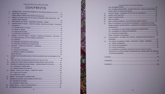 SIGNPOST TO THE HOLY GRAIL? INFINITE ENERGY WITH INFINITE POSSIBILITIES! DOWSED WITH THE LECHER ANTENNA IN CARNAC AND BRITTANY FRANCE - the secret energies at the Megalithic Sites BOOK CONTENTS